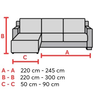 medidas forro para sofa en l Izquierdo